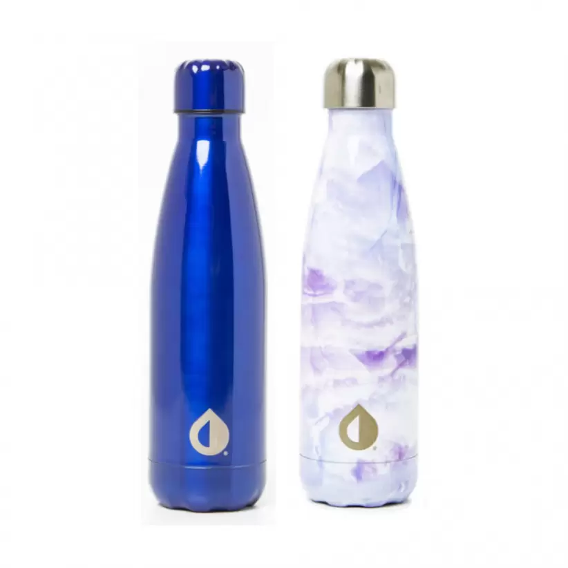 Botellas pura blanco y azul